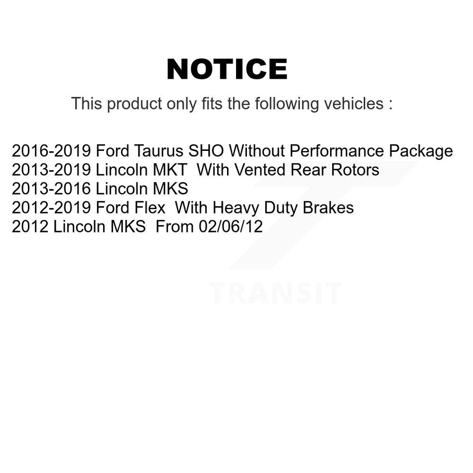 Front Hub Bearing Assembly With Coated Drilled Slotted Disc Brake Rotors And Ceramic Pads Kit For Ford Flex Taurus Lincoln MKS MKT KBB-120261