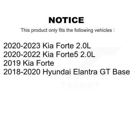 Front Hub Bearing Coated Disc Brake Rotor Pad Kit For Kia Forte Hyundai Elantra GT Forte5 KBB-121028