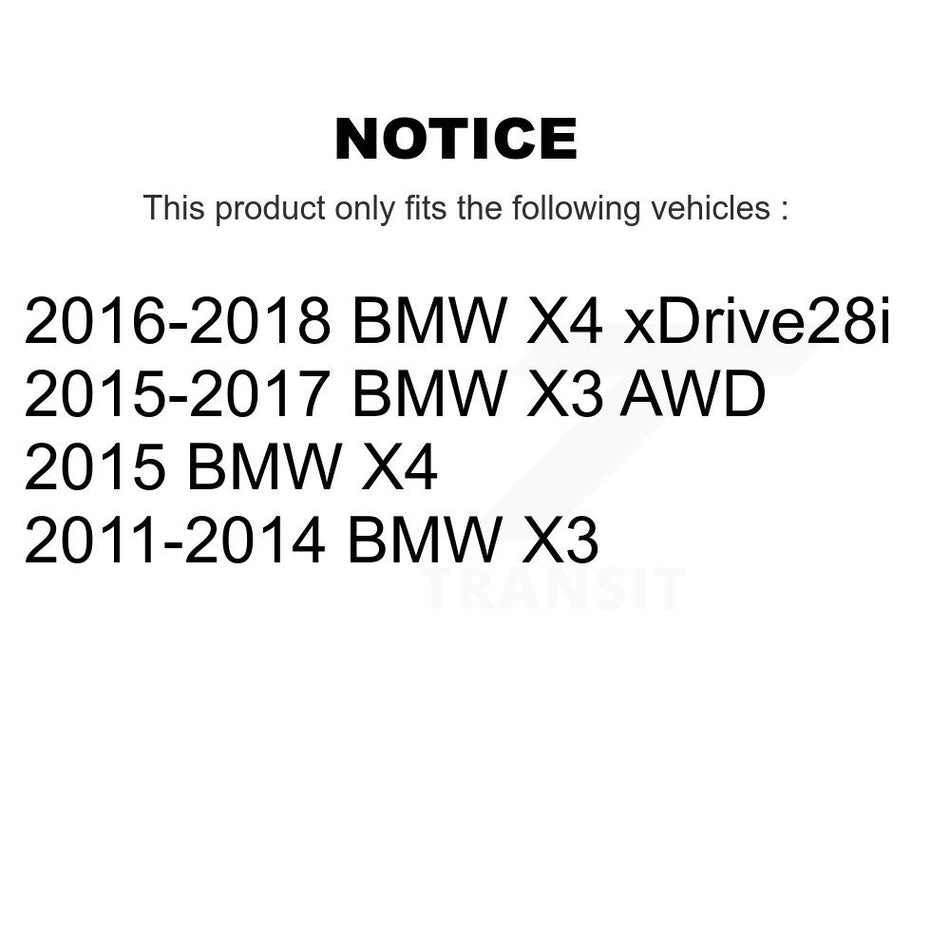 Front Hub Bearing Assembly With Coated Disc Brake Rotors And Ceramic Pads Kit For BMW X3 X4 KBB-121046