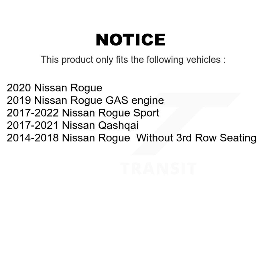 Front Hub Bearing Assembly With Coated Disc Brake Rotors And Ceramic Pads Kit For Nissan Rogue Sport Qashqai KBB-121193
