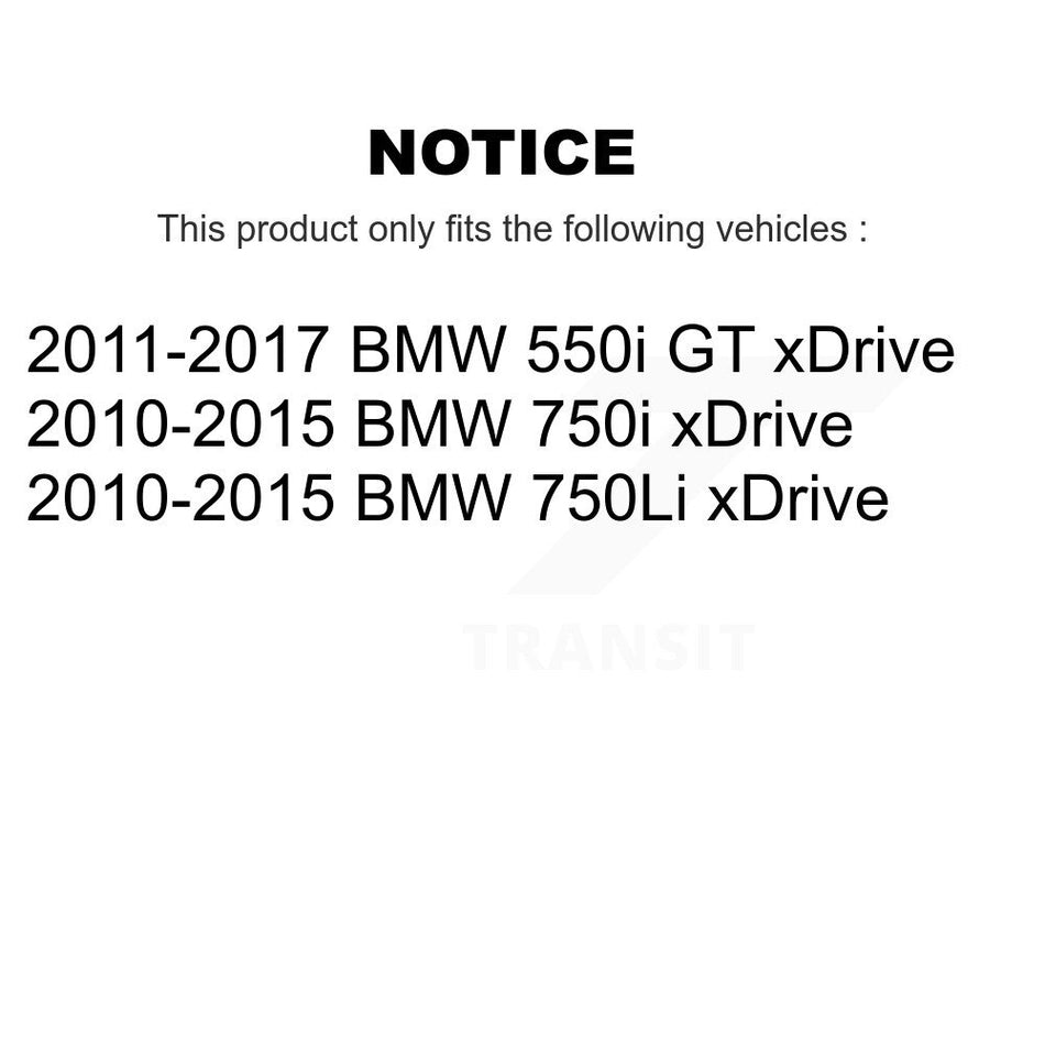 Front Hub Bearing Assembly With Coated Disc Brake Rotors And Ceramic Pads Kit For BMW 750Li xDrive 750i 550i GT KBB-121546