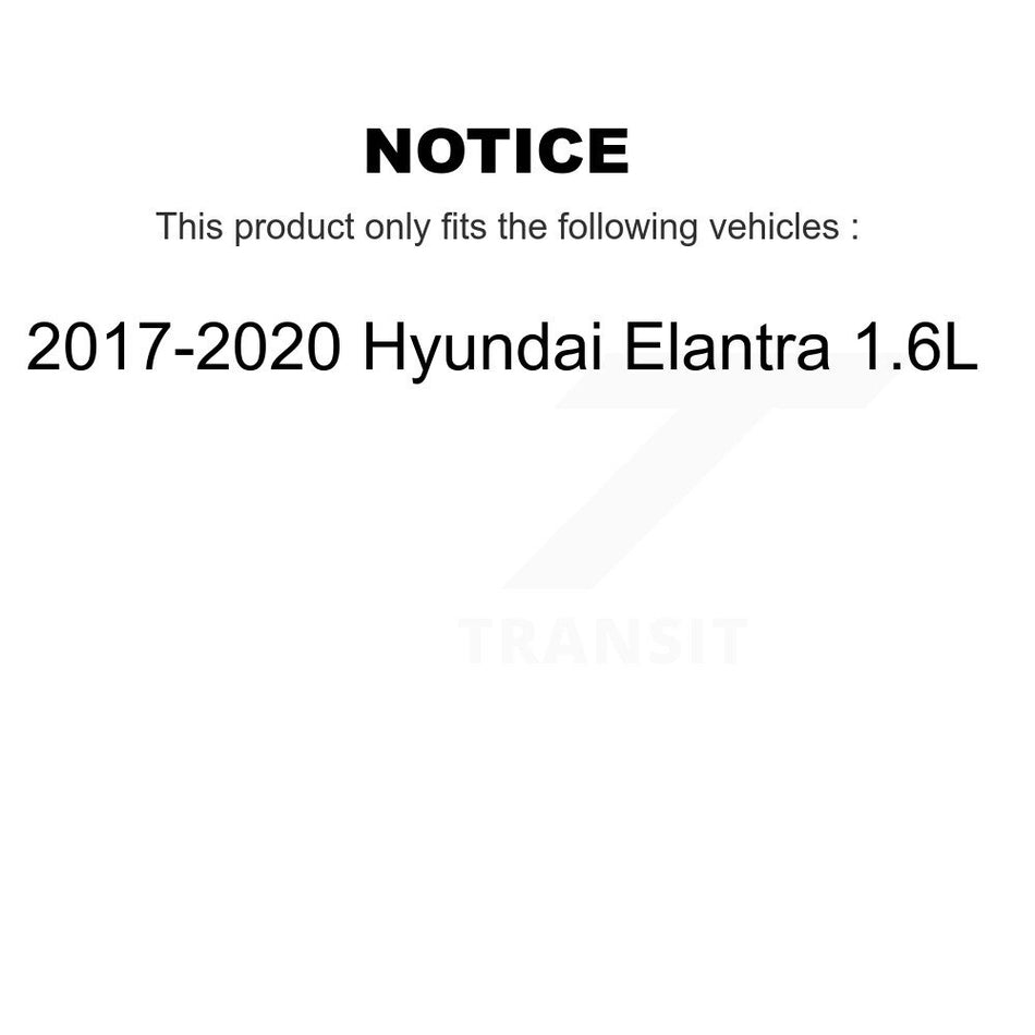 Front Hub Bearing Assembly With Disc Brake Rotors And Ceramic Pads Kit For 2017-2020 Hyundai Elantra 1.6L KBB-122071