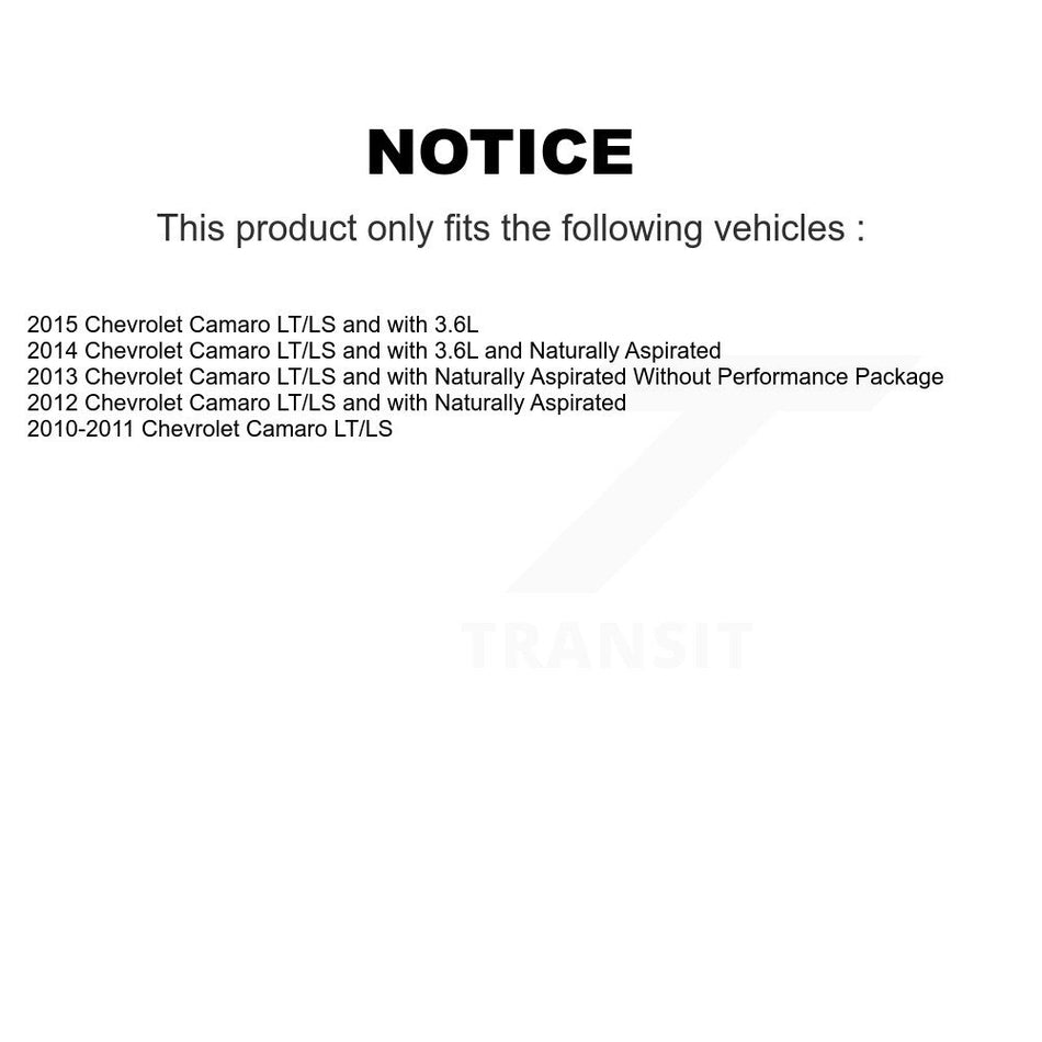 Front Hub Bearing Assembly With Disc Brake Rotors And Ceramic Pads Kit For 2010-2015 Chevrolet Camaro LT LS KBB-122220