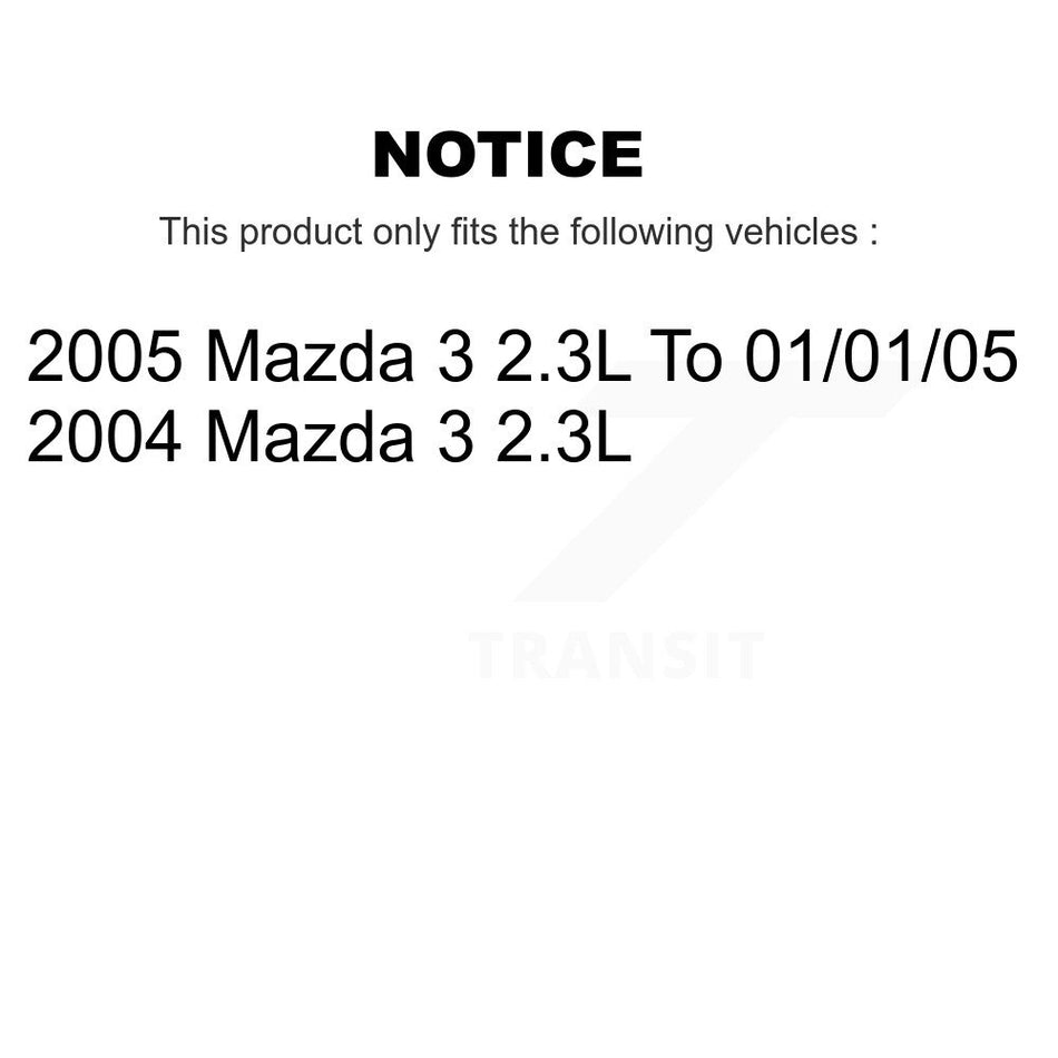 Front Hub Bearing Assembly With Disc Brake Rotors And Ceramic Pads Kit For Mazda 3 2.3L KBB-122437