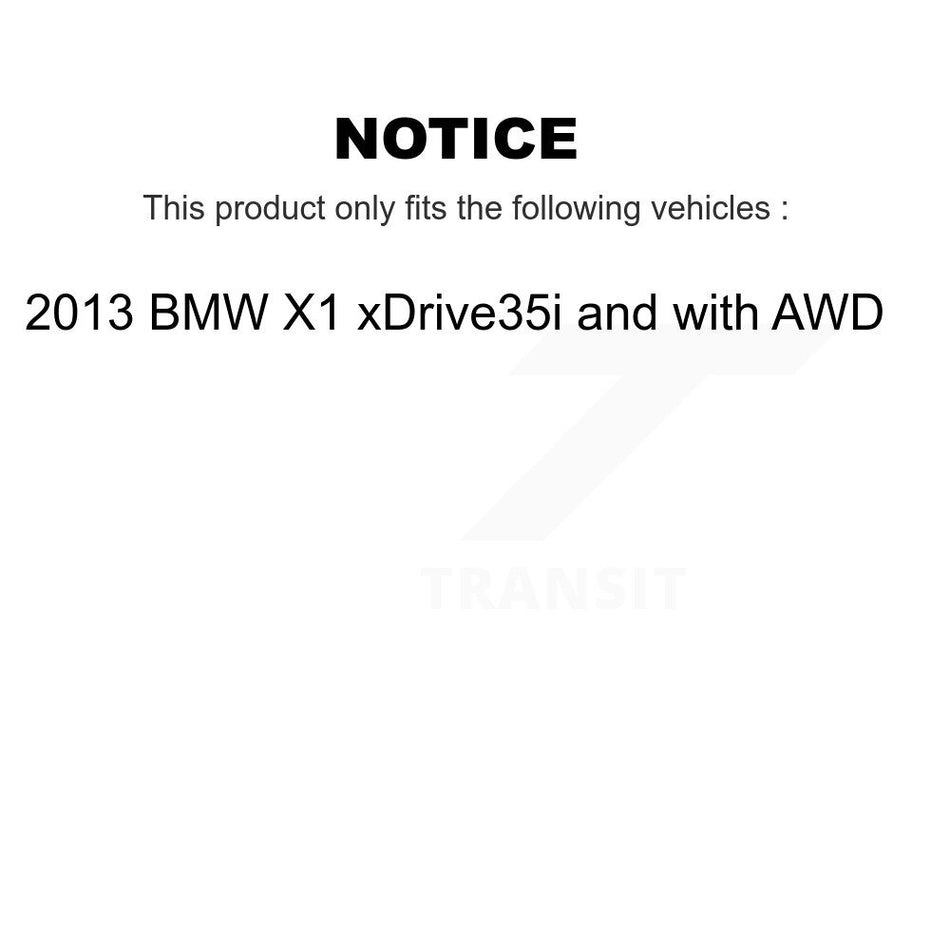 Front Hub Bearing Assembly With Disc Brake Rotors And Ceramic Pads Kit For 2013 BMW X1 xDrive35i with AWD KBB-122459
