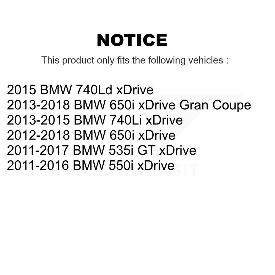 Front Hub Bearing Assembly With Coated Disc Brake Rotors And Ceramic Pads Kit For BMW 650i xDrive 550i Gran Coupe 535i GT 740Li 740Ld KBB-122839