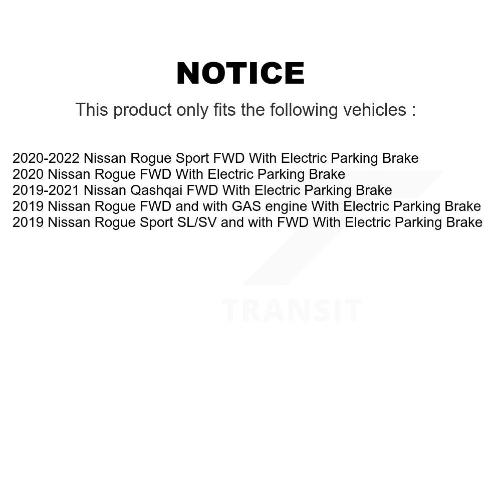 Front Rear Hub Bearing Disc Brake Rotor And Pad Kit (10Pc) For Nissan Rogue Sport Qashqai KBB-122972