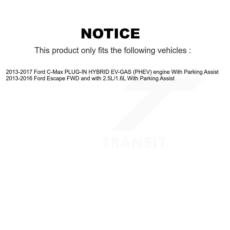 Front Rear Hub Bearing Assembly Disc Brake Rotor And Pad Kit (10Pc) For Ford Escape C-Max KBB-124102