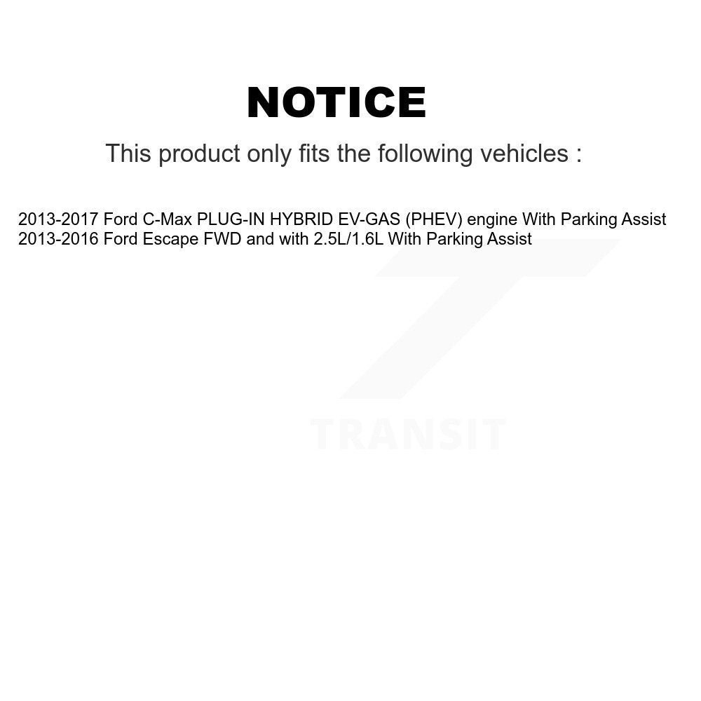 Front Rear Hub Bearing Assembly Disc Brake Rotor And Pad Kit (10Pc) For Ford Escape C-Max KBB-124208