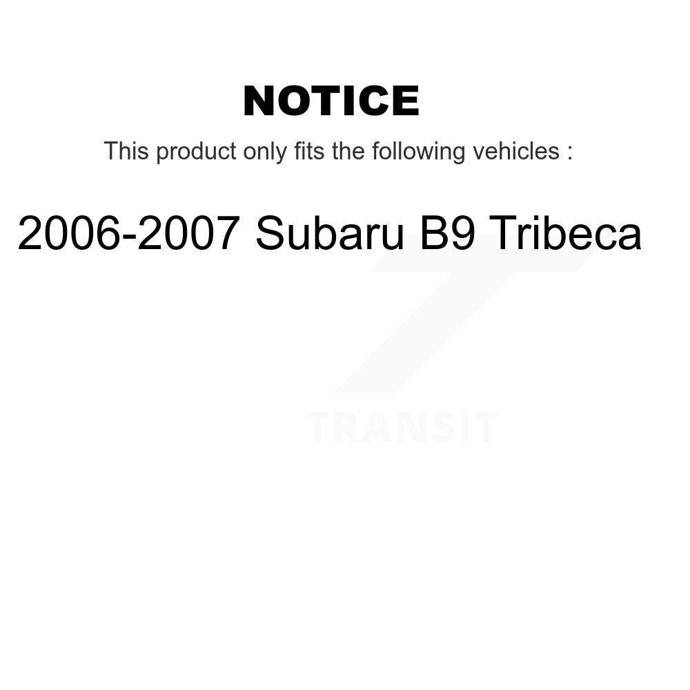Front Rear Hub Bearing Coated Brake Rotor Pads Kit (10Pc) For 2006-2007 Subaru B9 Tribeca KBB-126107