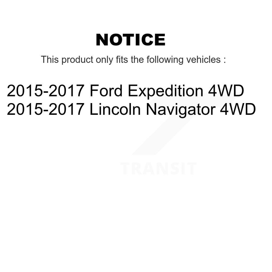 Front Hub Bearing Brake Rotor Pad Kit For 2015-2017 Ford Expedition Lincoln Navigator 4WD KBB-126419