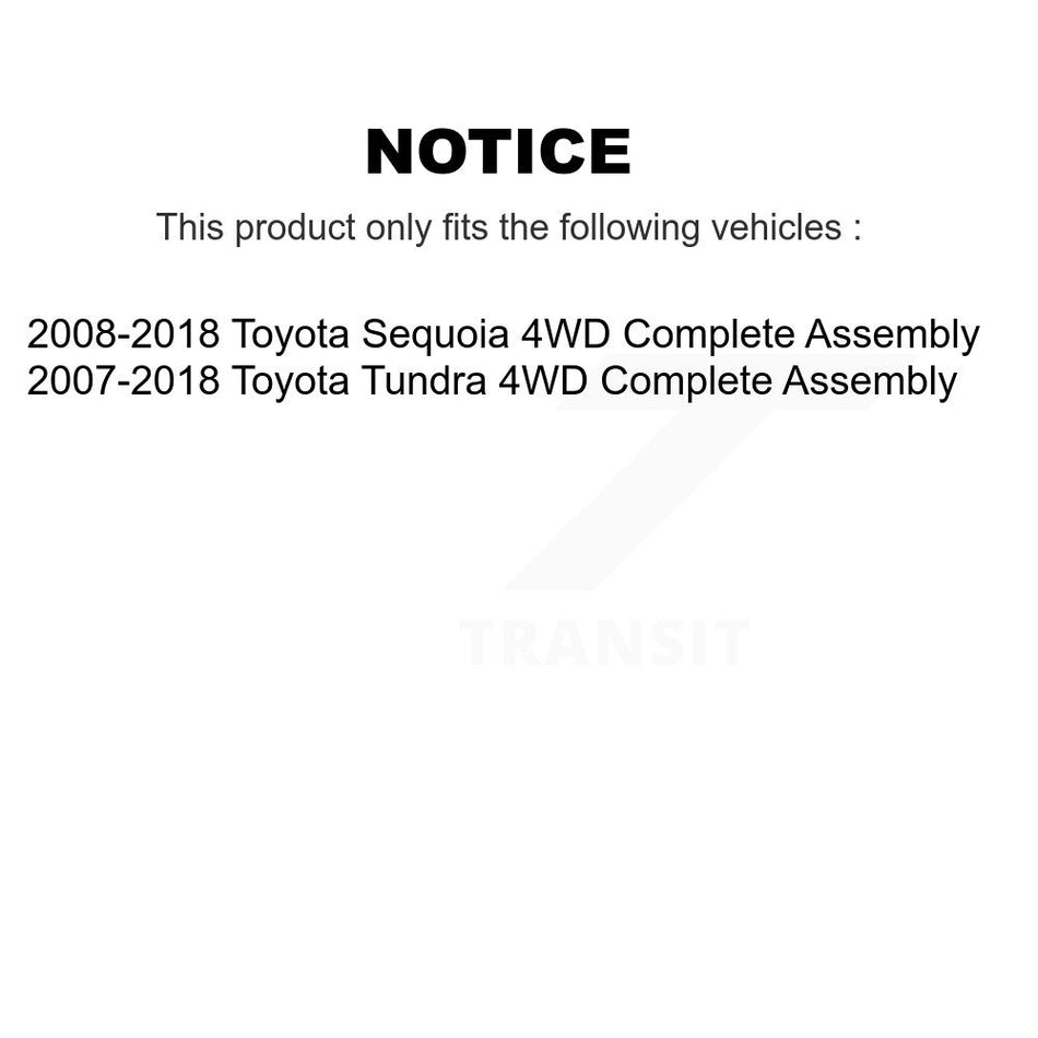 Front Hub Bearing Assembly Drilled Slot Brake Rotor Pad Kit For Toyota Tundra Sequoia 4WD KBB-127170