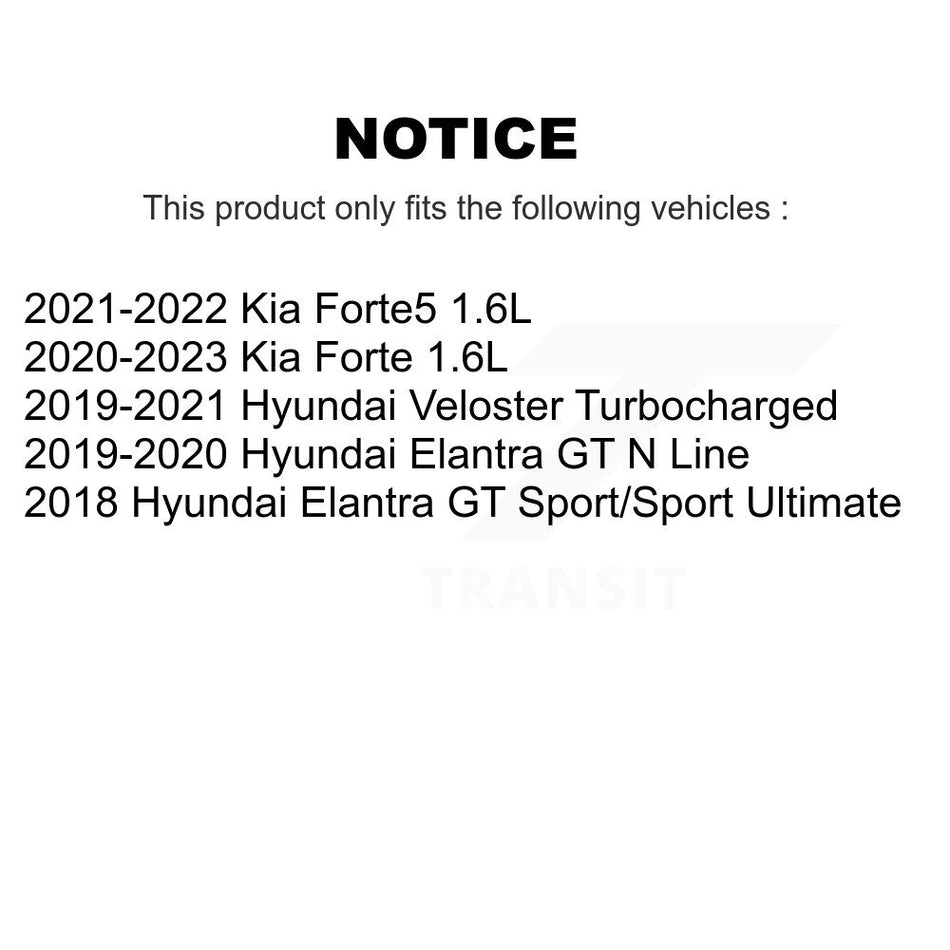 Front Hub Bearing Brake Rotor & Pads Kit For Kia Forte Hyundai Elantra GT Forte5 Veloster KBB-127517