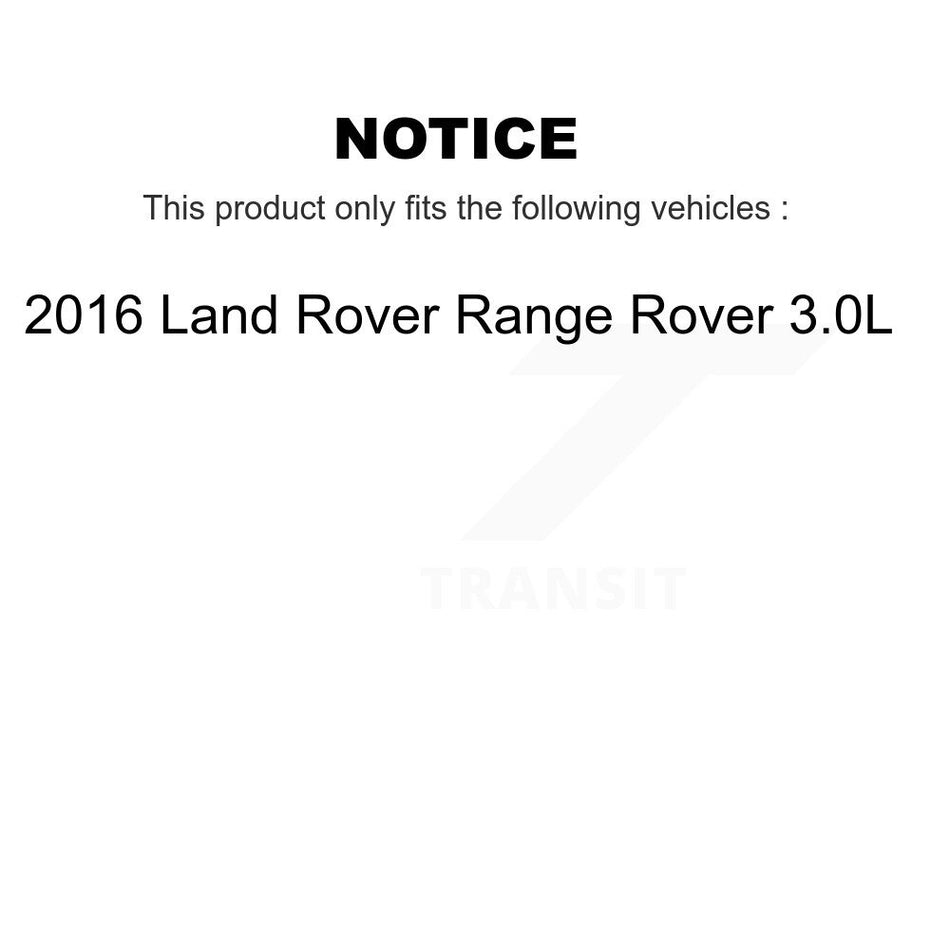 Front Wheel Bearing Coated Disc Brake Rotors And Pads Kit For 2016 Land Rover Range 3.0L KBB-128172