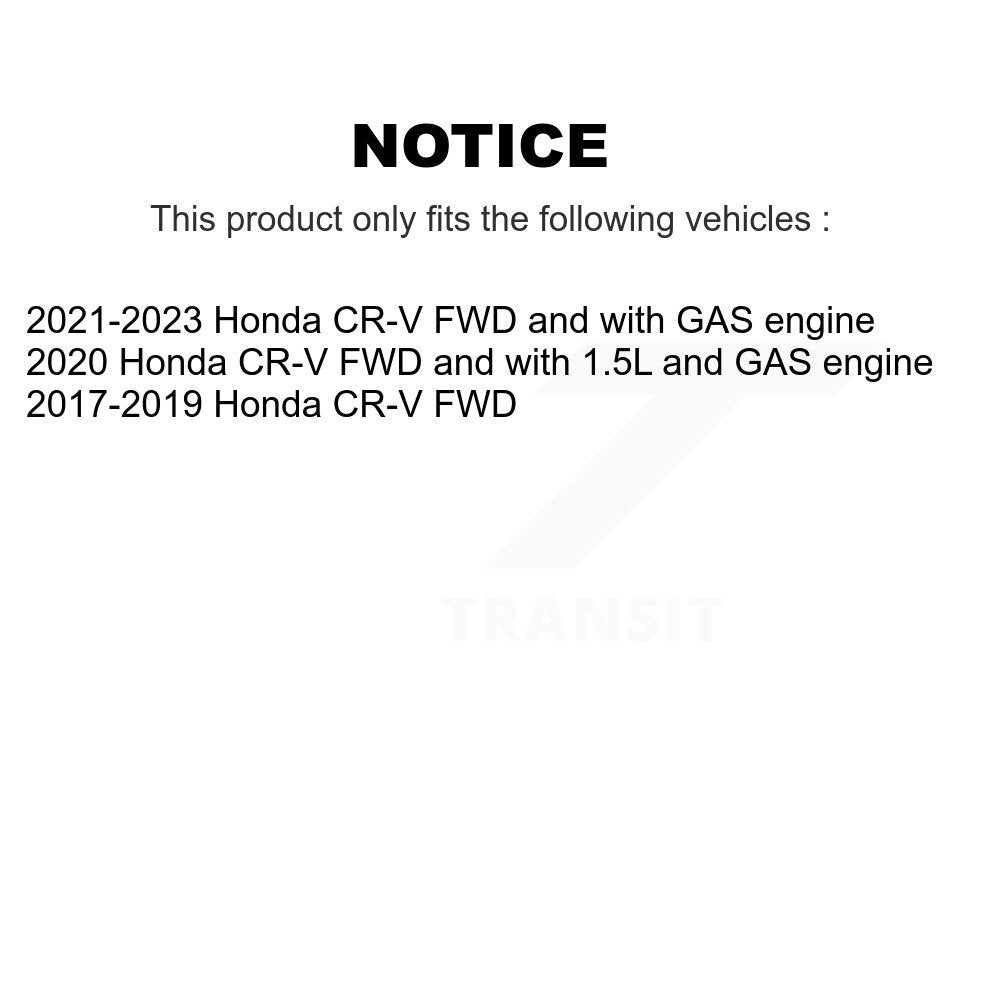 Front Rear Hub Bearing Coated Disc Brake Rotor And Ceramic Pads Kit (10Pc) For Honda CR-V KBB-128184
