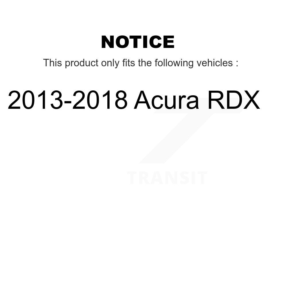 Front Wheel Bearing Coated Disc Brake Rotors And Pads Kit For 2013-2018 Acura RDX KBB-128200