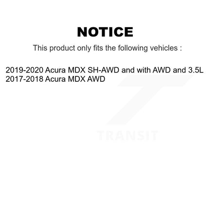 Front Rear Hub Bearing Coated Disc Brake Rotors And Ceramic Pads Kit (10Pc) For Acura MDX KBB-128260