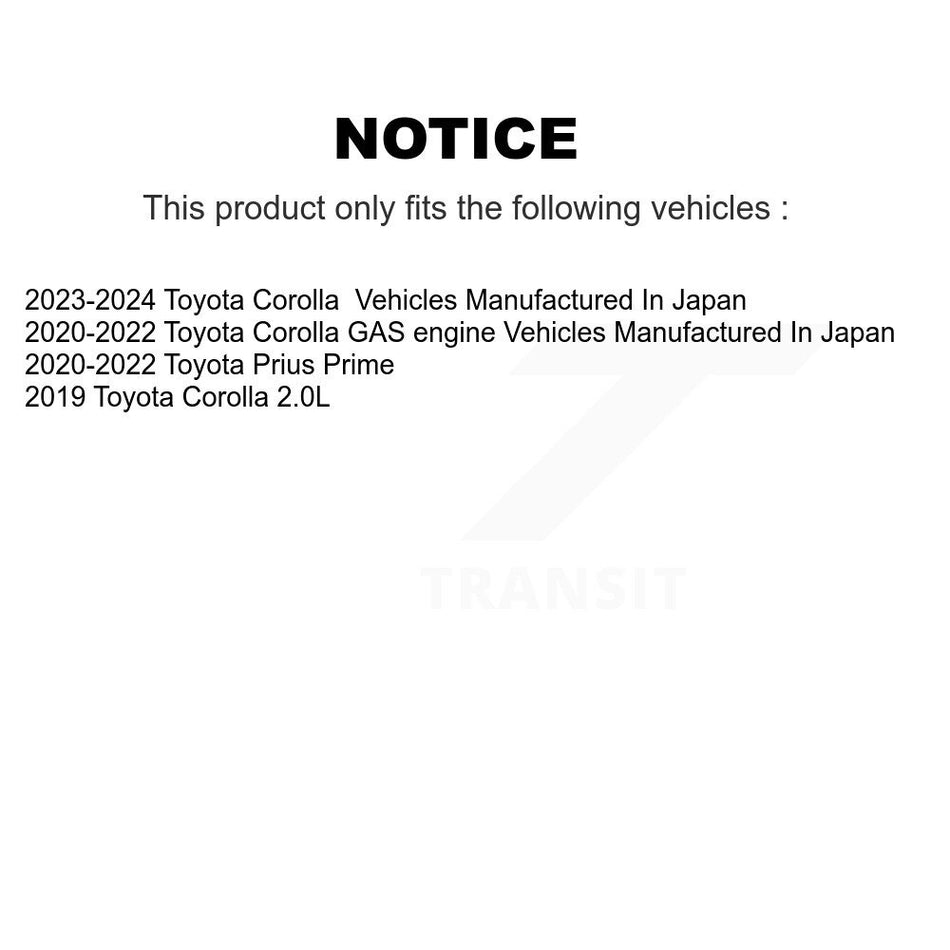 Front Hub Bearing Assembly Coated Disc Brake Rotor Pad Kit For Toyota Corolla Prius Prime KBB-128738
