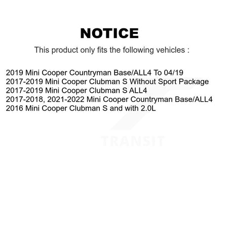 Front Hub Bearing Coat Drill Slot Brake Rotor Pads Kit For Mini Cooper Countryman Clubman KBB-128944