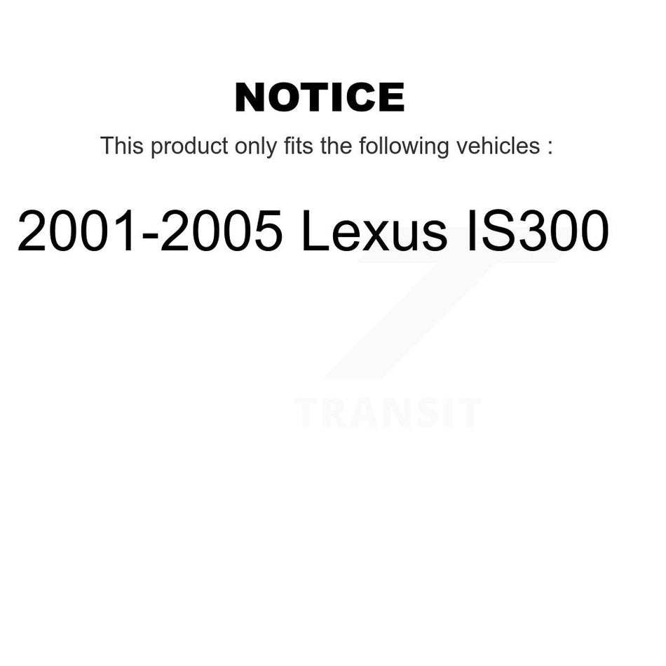 Front Wheel Bearing Disc Brake Rotors And Ceramic Pads Kit For 2001-2005 Lexus IS300 KBB-129218