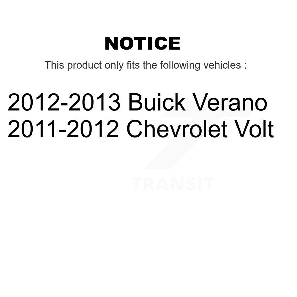 Front Rear Hub Bearing Coated Brake Rotor Pads Kit (10Pc) For Buick Verano Chevrolet Volt KBB-129409