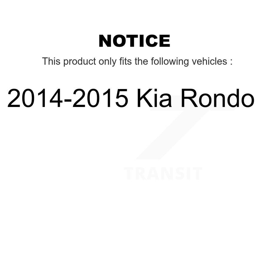 Front Wheel Bearing Coated Disc Brake Rotors And Ceramic Pads Kit For 2014-2015 Kia Rondo KBB-129721