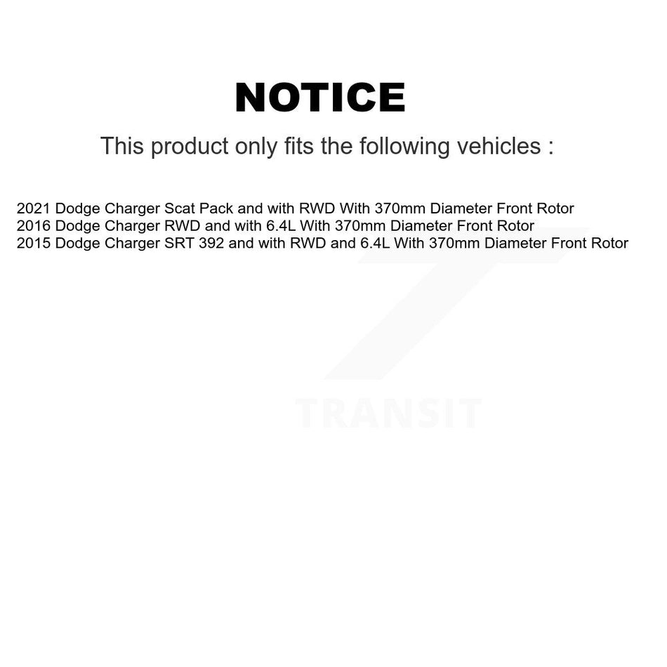 Front Rear Hub Bearings Coated Disc Brake Rotors And Pads Kit (10Pc) For Dodge Charger KBB-129988