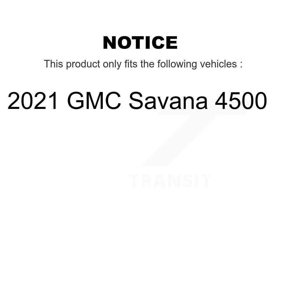 Front Hub Bearing Assembly Coated Disc Brake Rotors And Pads Kit For 2021 GMC Savana 4500 KBB-130292