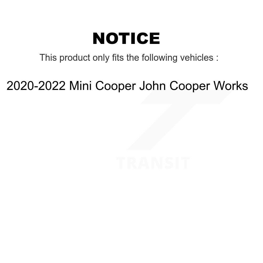 Front Hub Bearing Drill Slot Brake Rotor Pads Kit For 20-22 Mini Cooper John Works KBB-130686