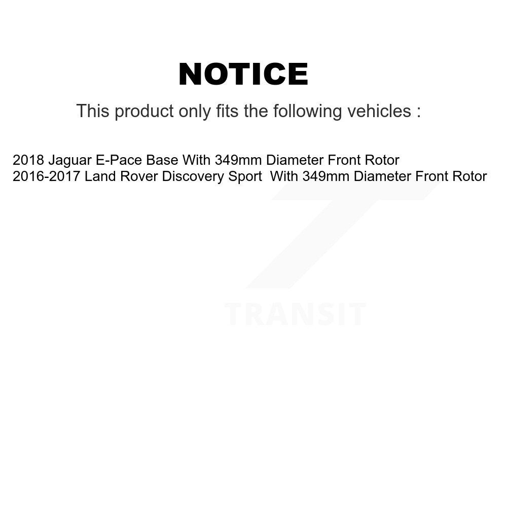 Front Wheel Bearing Drill Slot Brake Rotor Pads Kit For Land Rover Discovery Sport Jaguar KBB-130792