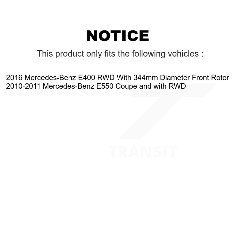Front Hub Bearing Assembly Coated Disc Brake Rotor & Pads Kit For Mercedes-Benz E400 E550 KBB-131690
