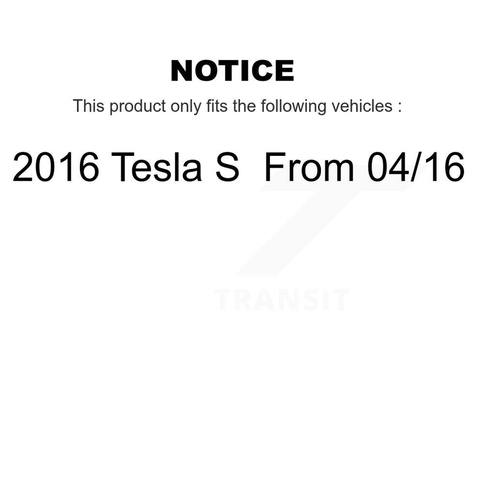 Front Rear Hub Bearing Coated Disc Brake Rotor Pad Kit (10Pc) For 2016 Tesla S From 04 16 KBB-131921