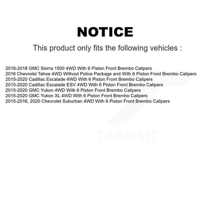 Front Rear Hub Bearing Coat Brake Rotor Pads Shoe Kit (10Pc) For GMC Sierra 1500 Yukon XL KBB-132147