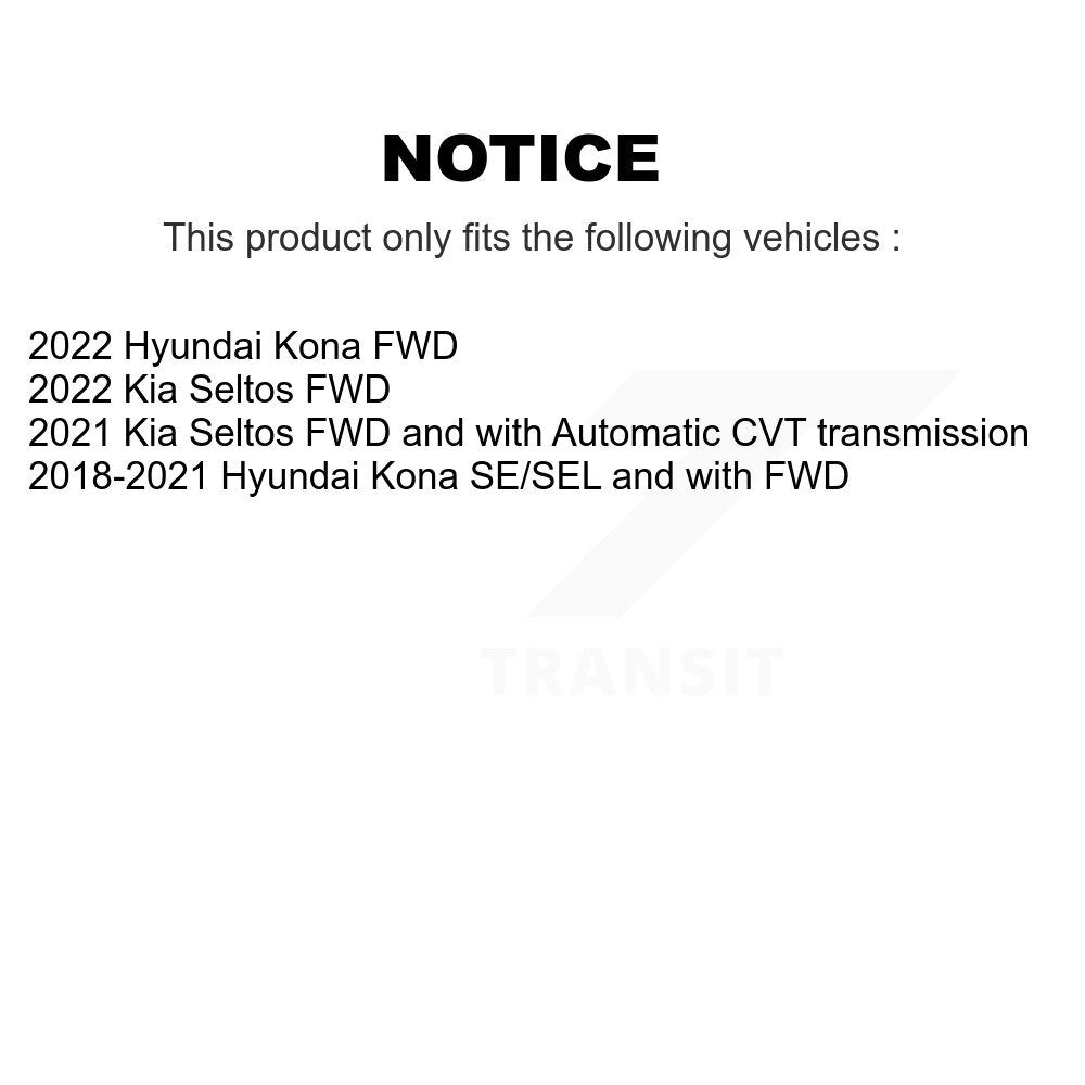 Front Hub Bearing Assembly Disc Brake Rotors And Pads Kit For Hyundai Kona Kia Seltos KBB-132180