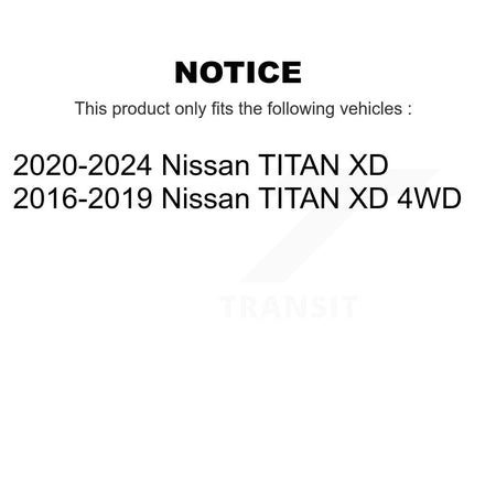 Front Hub Bearing Assembly Disc Brake Rotors And Ceramic Pads Kit For Nissan TITAN XD KBB-132206