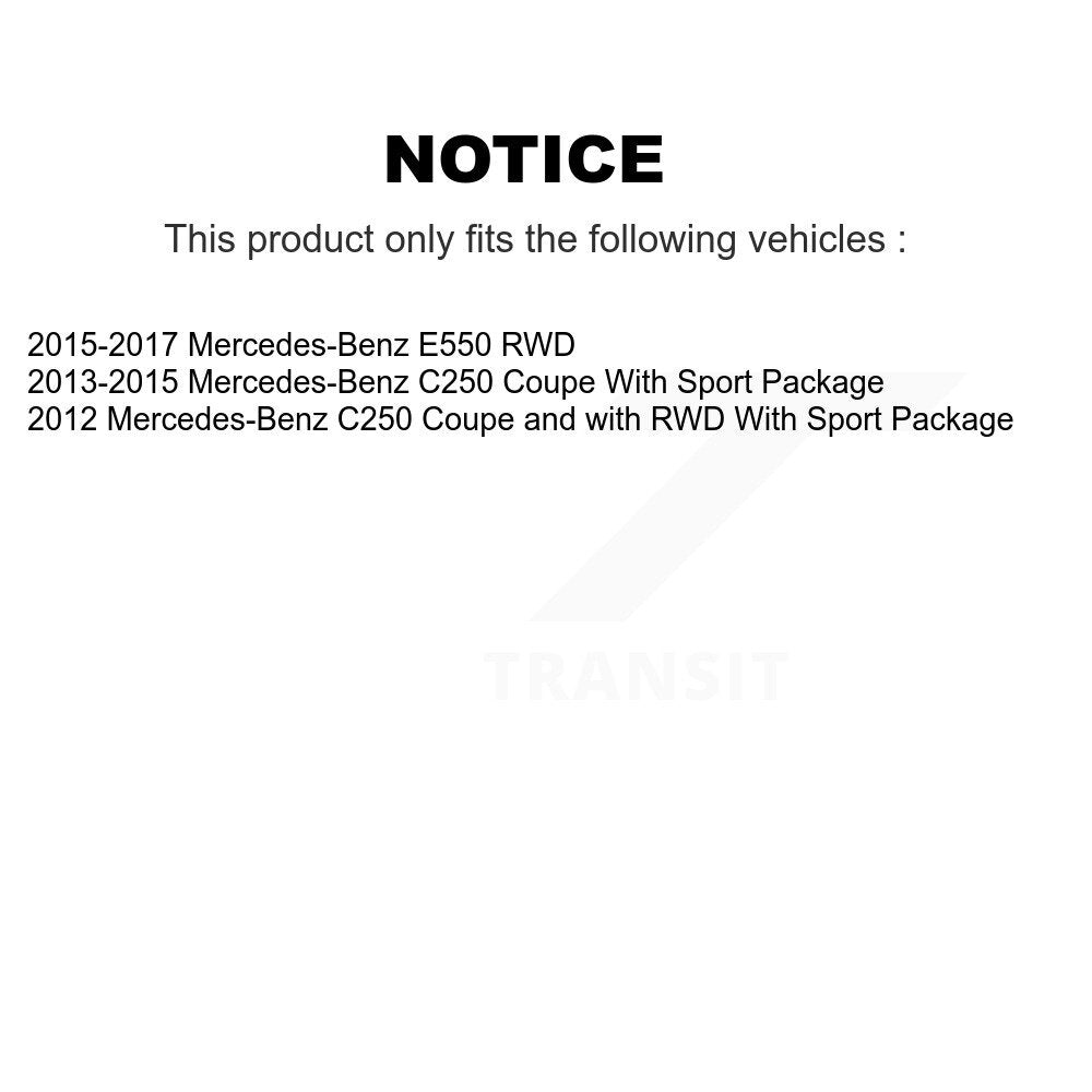 Front Hub Bearing Assembly Disc Brake Rotors And Pads Kit For Mercedes-Benz C250 E550 KBB-132341