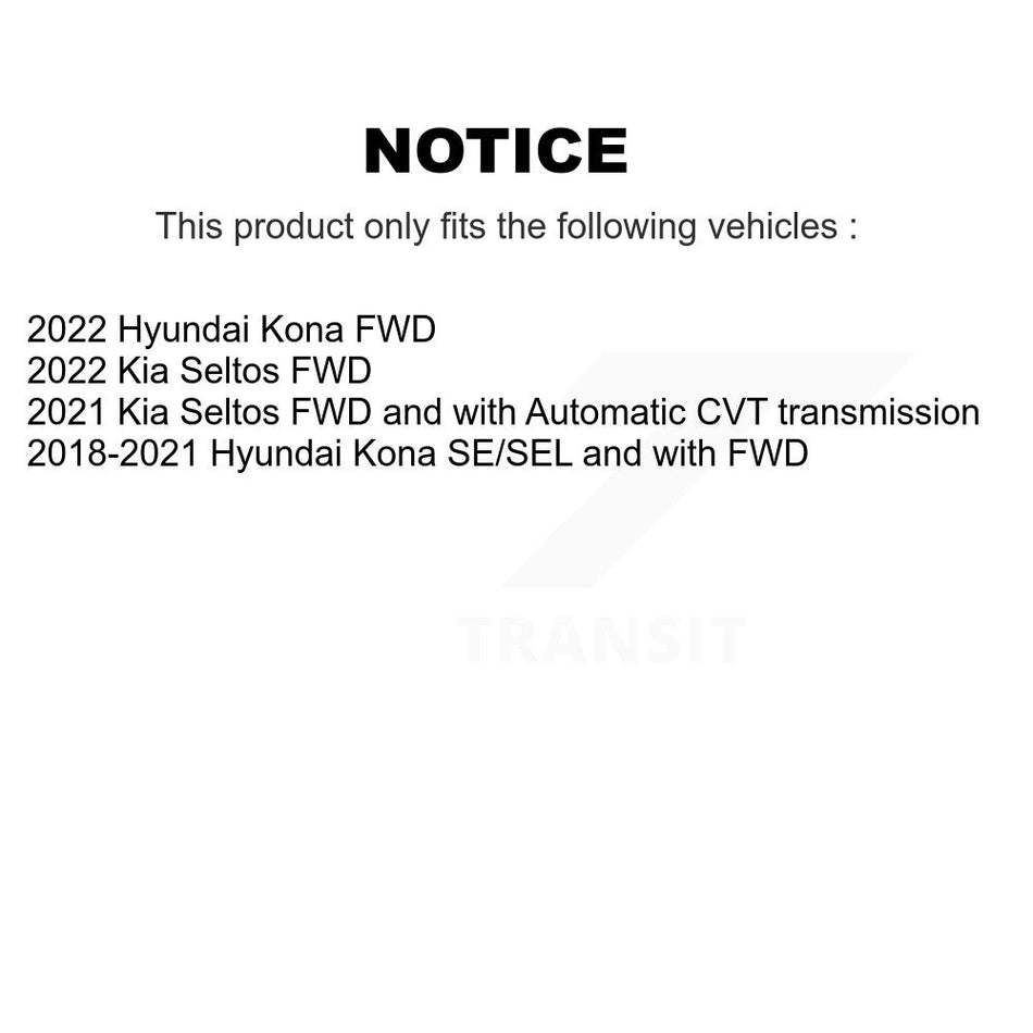 Front Hub Bearing Assembly Disc Brake Rotors And Pads Kit For Hyundai Kona Kia Seltos KBB-132354