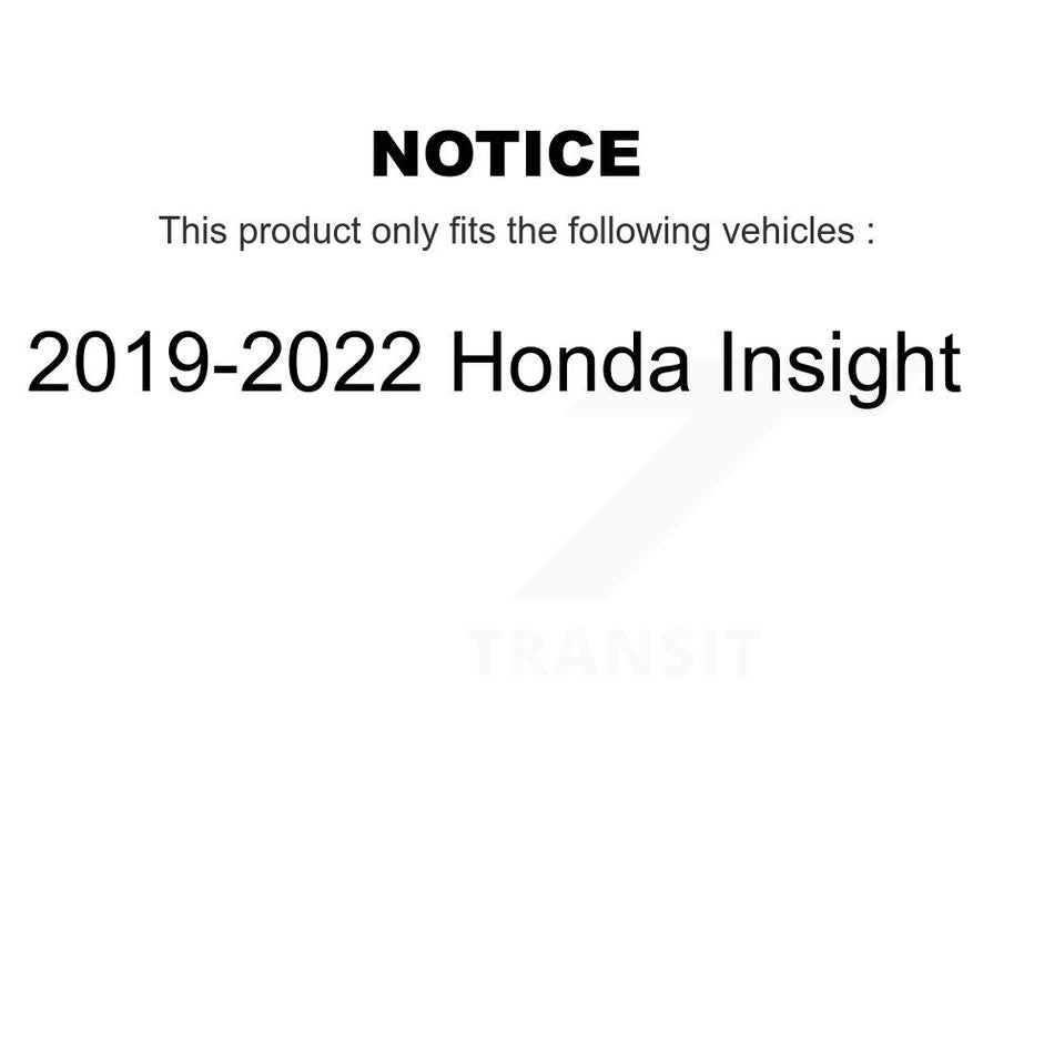 Front Wheel Bearing Disc Brake Rotors And Pads Kit For 2019-2022 Honda Insight KBB-132425