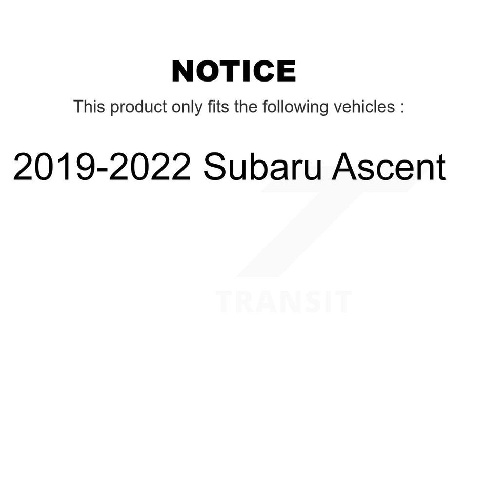 Front Rear Hub Bearing Coated Disc Brake Rotor Pad Kit (10Pc) For 2019-2022 Subaru Ascent KBB-133188