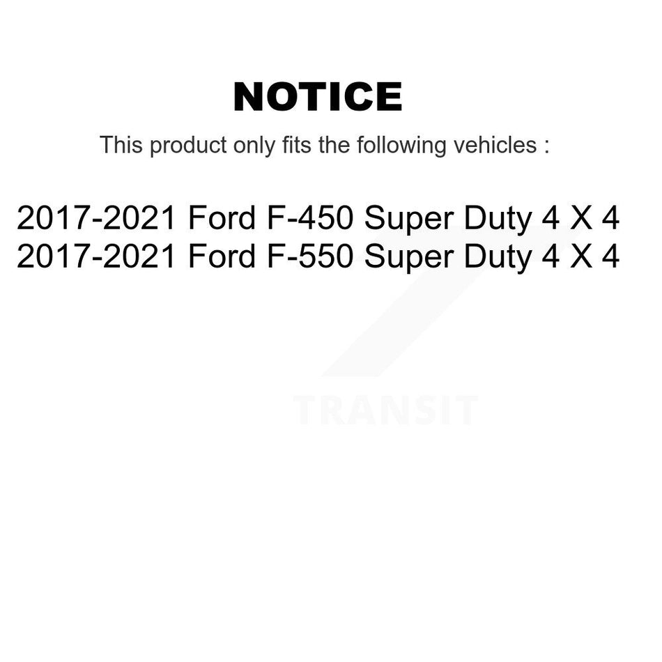 Front Hub Bearing Assembly Coat Brake Rotor Pad Kit For Ford F-450 Super Duty F-550 4 X KBB-133318