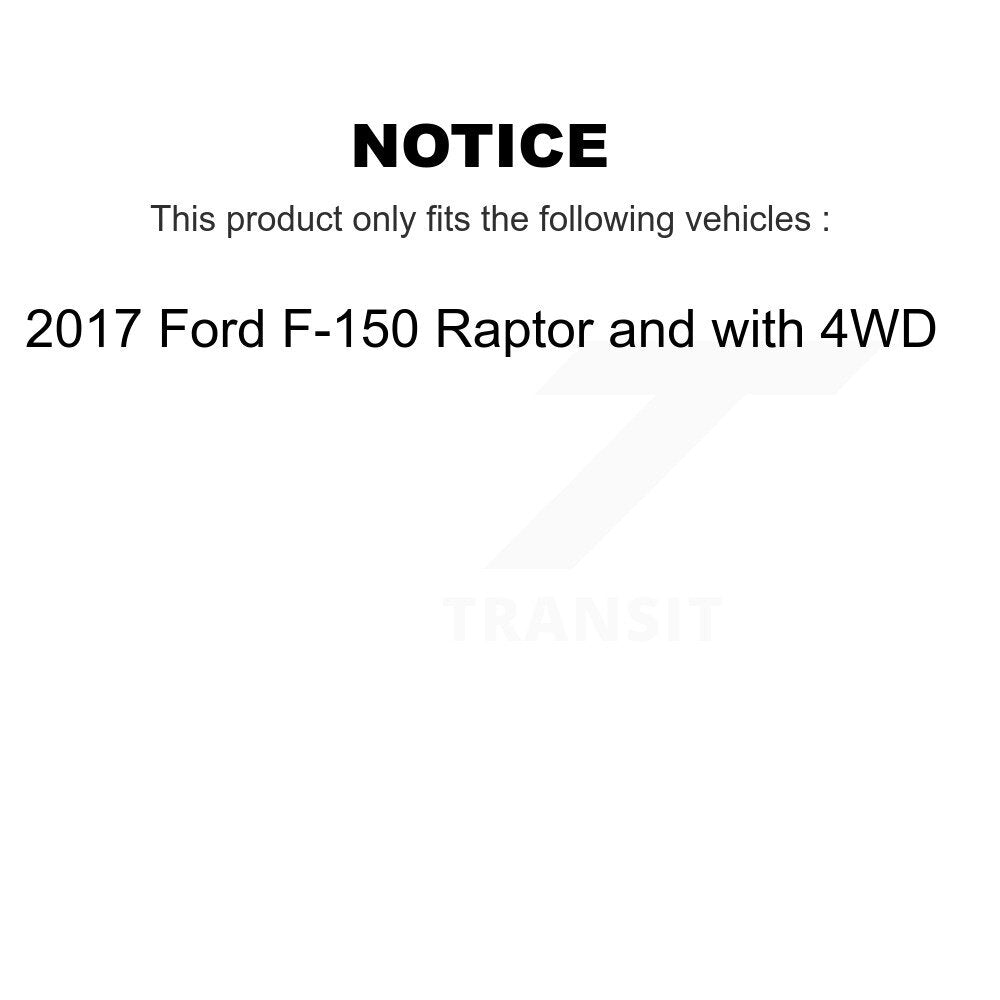 Front Hub Bearing Assembly Disc Brake Rotor & Pad Kit For 2017 Ford F-150 Raptor with 4WD KBB-133423