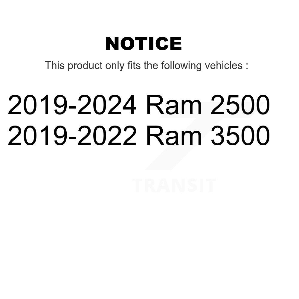Front Hub Bearing Assembly Disc Brake Rotors And Ceramic Pads Kit For Ram 2500 3500 KBB-133504