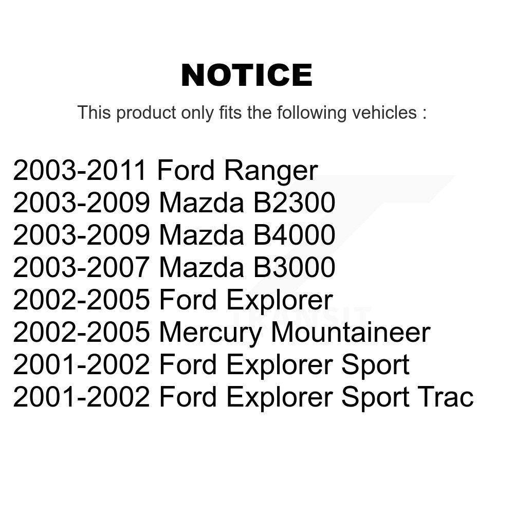 Front Disc Brake Caliper Kit For Ford Ranger Mazda Explorer B4000 B3000 B2300 Sport Trac KBC-100002