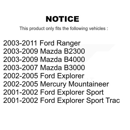 Front Disc Brake Caliper Kit For Ford Ranger Mazda Explorer B4000 B3000 B2300 Sport Trac KBC-100002