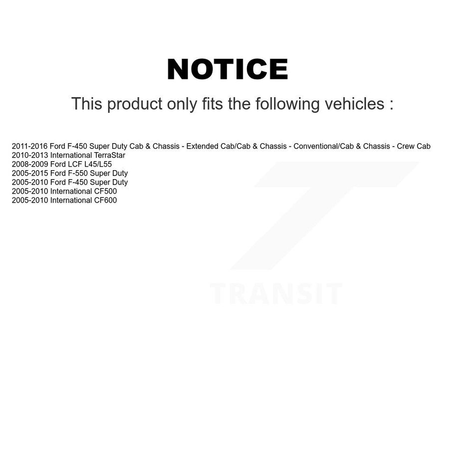 Front Rear Disc Brake Caliper Kit For Ford F-450 Super Duty F-550 International LCF CF500 KBC-100046