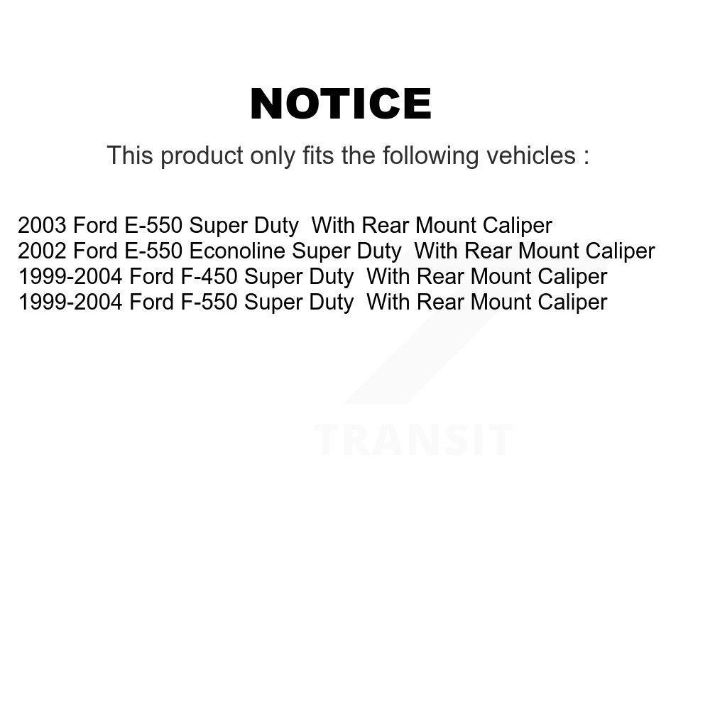 Front Rear Brake Caliper (Left Right) Kit For Ford E-550 Super Duty F-450 F-550 Econoline KBC-100049