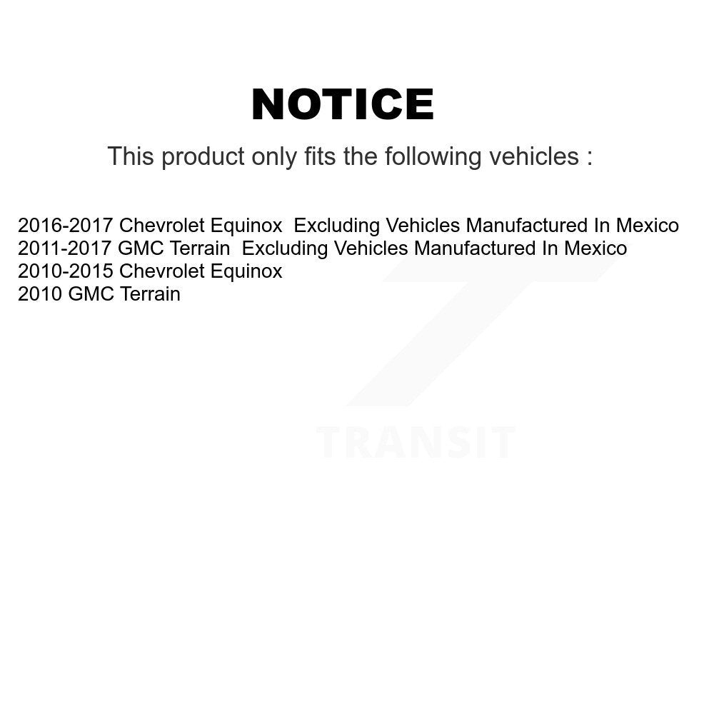 Front Rear Disc Brake Caliper Left Right Side Kit For Chevrolet Equinox GMC Terrain KBC-100081