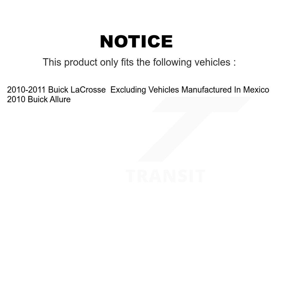 Front Rear Disc Brake Caliper Assembly Left Right Side (Driver Passenger) Kit For Buick LaCrosse Allure KBC-100082