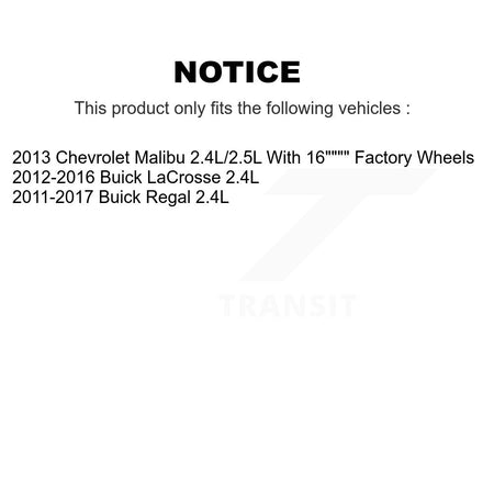 Front Rear Brake Caliper Left Right Side Kit For Buick Regal LaCrosse Chevrolet Malibu KBC-100084