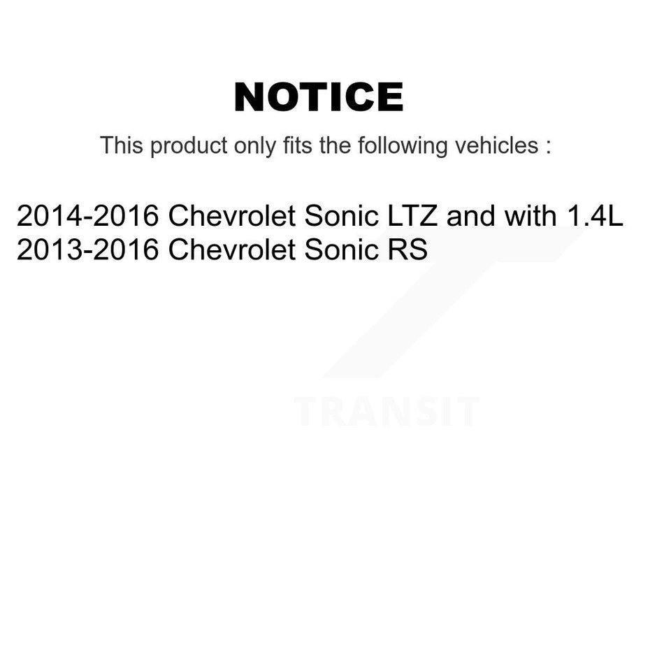 Front Rear Disc Brake Caliper Assembly Left Right Side (Driver Passenger) Kit For Chevrolet Sonic KBC-100089